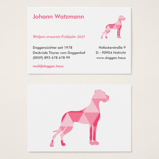 Polygon Deutsche Dogge Pink (Vorne & Hinten)