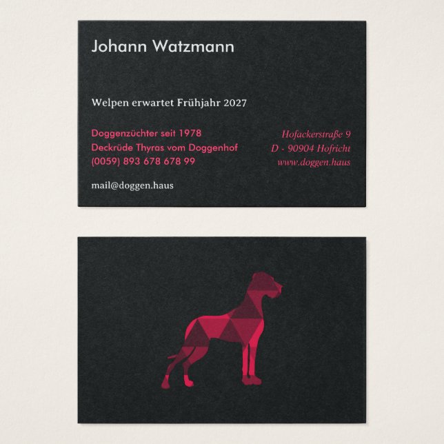 Polygon Deutsche Dogge Pink (Vorne & Hinten)
