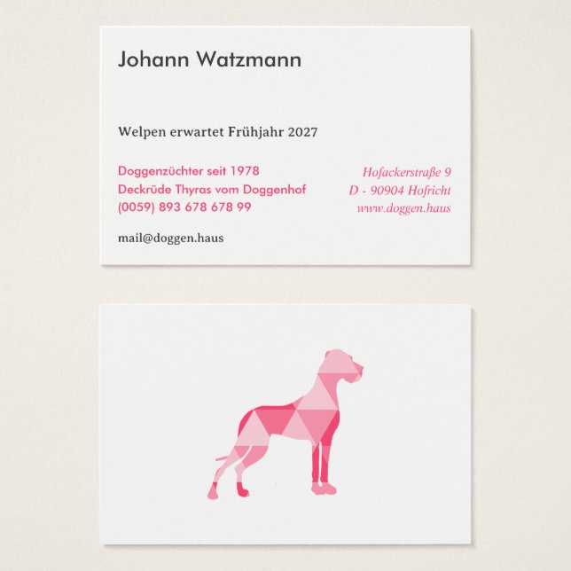 Polygon Deutsche Dogge Pink (Vorne & Hinten)