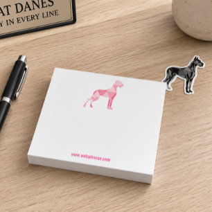 Polygon Deutsche Dogge Pink Post-it Klebezettel