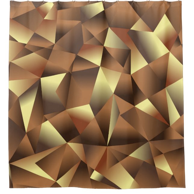 Polygon Hintergrund: Abstrakte Texturkunst Duschvorhang (Vorderseite)