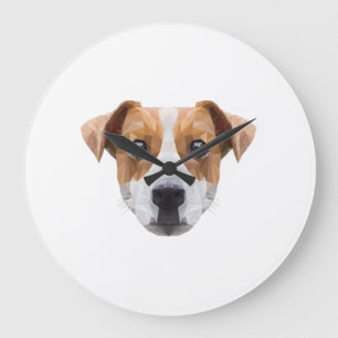 Polygon JRT Dogfather Hundemutter Hunde Liebhaber  Große Wanduhr
