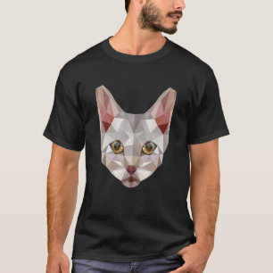 Polygon Katze Geometrisches Kätzchen Katzenmutter T-Shirt