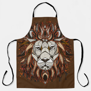 Polygon Lion Farblich Zeichnend Lion Schürze