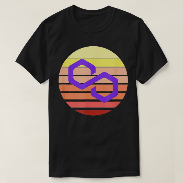 Polygon MATIC Crypto Logo Modern Digital Cryptocur T-Shirt (Design vorne)
