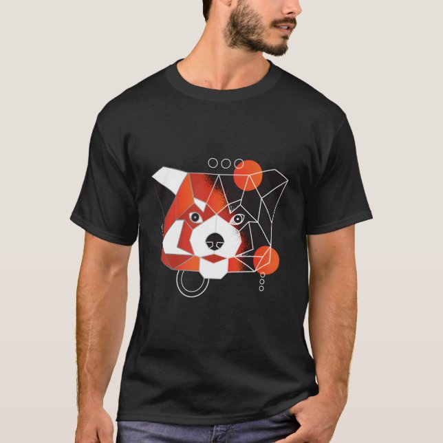 Polygon Red Panda Minimal T-Shirt (Vorderseite)