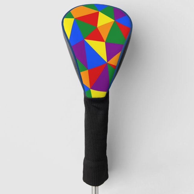 Polygon-Regenbogenmuster Golf Headcover (Vorderseite)