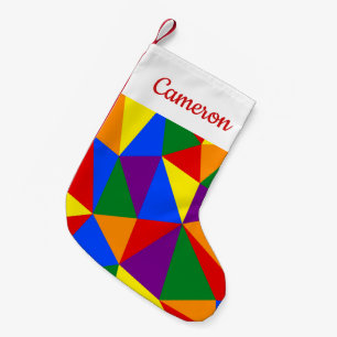 Polygon-Regenbogenmuster Kleiner Weihnachtsstrumpf