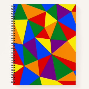 Polygon-Regenbogenmuster Notizbuch