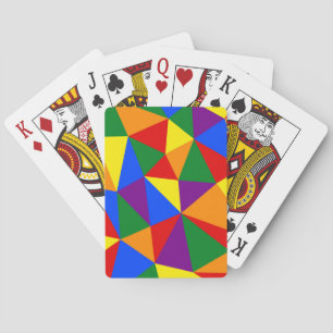 Polygon-Regenbogenmuster Spielkarten