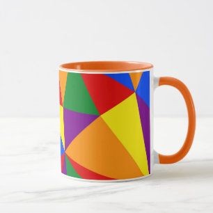 Polygon-Regenbogenmuster Tasse