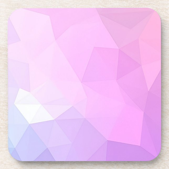 Polygonal Geometric Shapes Plastic Coaster Set Getränkeuntersetzer (Vorderseite)