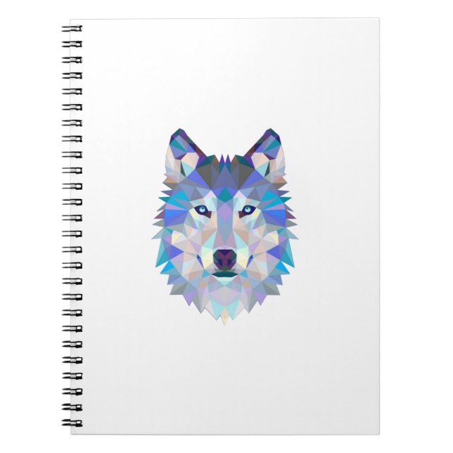 Polygonal geometric wolf head notizblock (Vorderseite)