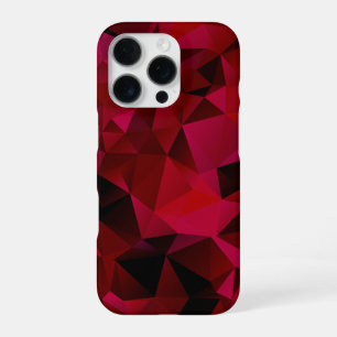 Polygonal geometrische Dreiecke roter Druck iPhone 16 Pro Hülle