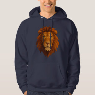 Polygonal Lion Head - Geometrischer Power-Design f Hoodie
