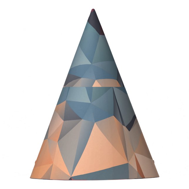 Polygonal Mosaik: kreative geometrische Eleganz. Partyhütchen (Vorderseite)