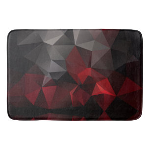 Polygonal , schwarz und rot badematte