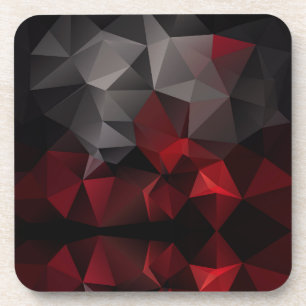 Polygonal , schwarz und rot getränkeuntersetzer