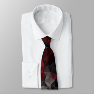Polygonal , schwarz und rot krawatte
