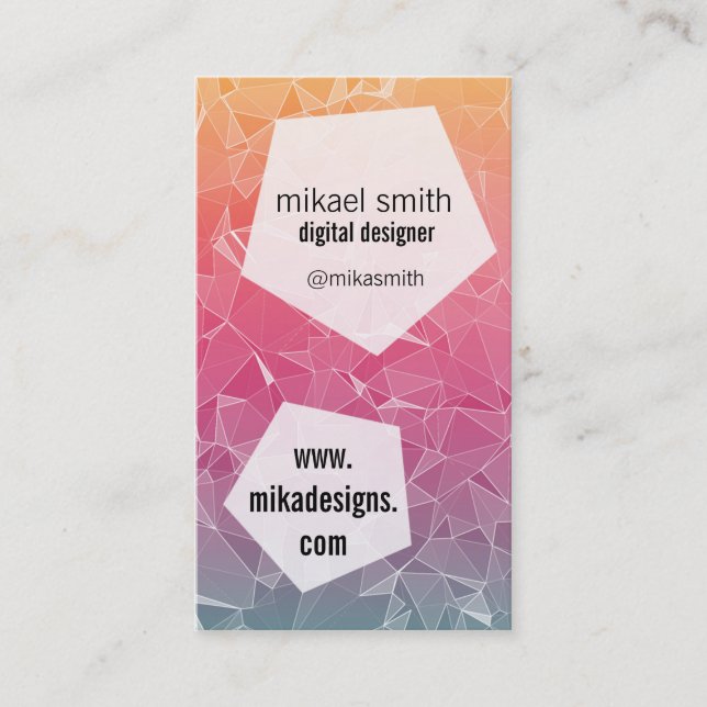 polygonal visitenkarte (Vorderseite)