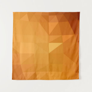 Polygonale, hellorange Abbildung Wandteppich