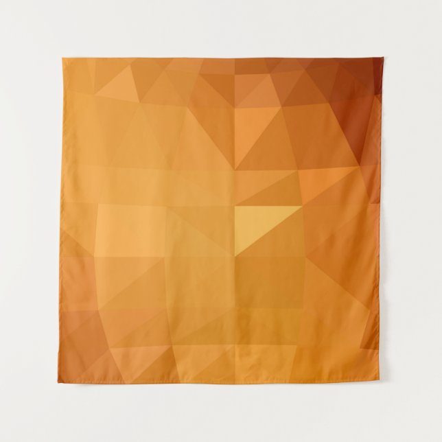 Polygonale, hellorange Abbildung Wandteppich (Vorderseite)