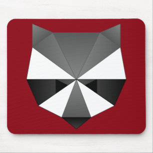 Polygonaler Waschbär Mousepad