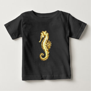 Polygonales Gold-Seepferd Baby T-shirt