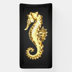 Polygonales Gold-Seepferd Banner
