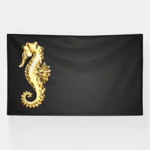 Polygonales Gold-Seepferd Banner