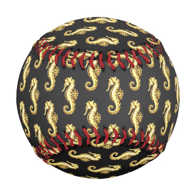 Polygonales Gold-Seepferd Baseball (Vorderseite)