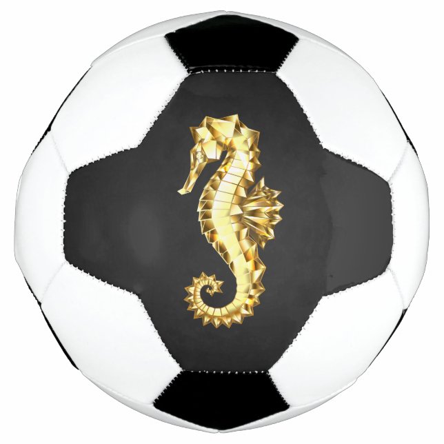 Polygonales Gold-Seepferd Fußball (Vorderseite)
