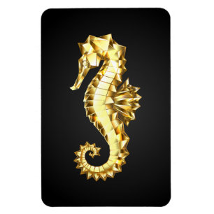 Polygonales Gold-Seepferd Magnet