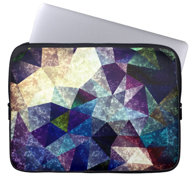 Polygonales Marmormuster. Laptopschutzhülle (Vorderseite)