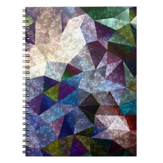 Polygonales Marmormuster Notizblock (Vorderseite)