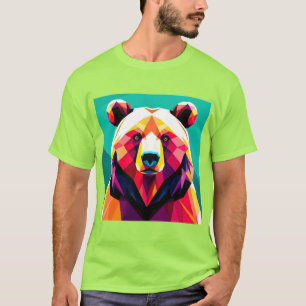 Polygonbär mit abstraktem Stil T-Shirt