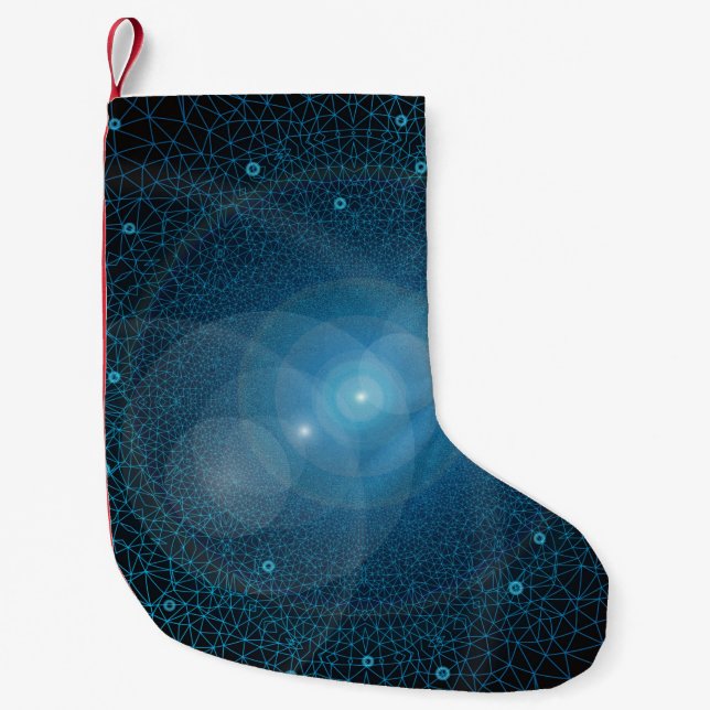 Polygone - Künstliche Intelligenz Kleiner Weihnachtsstrumpf (Vorderseite)