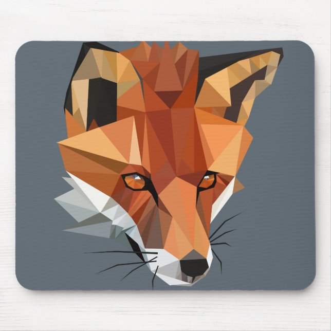 Polygonfox-Gewohnheit Mousepad (Vorne)