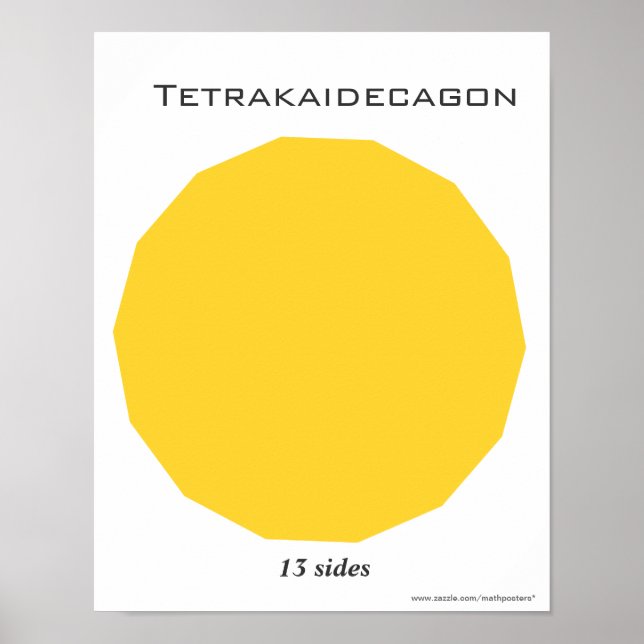 Polygonposter von Tetrakaidecagon Poster (Vorne)