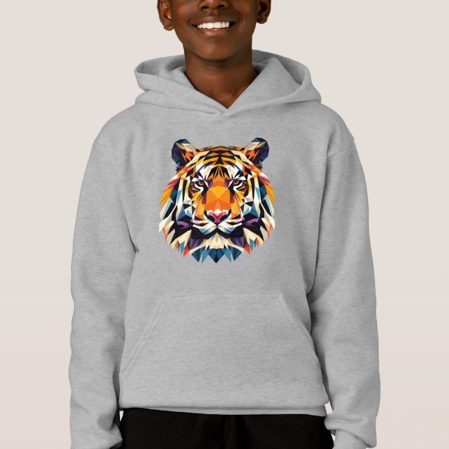 Polygontiger Hoodie (Vorderseite)
