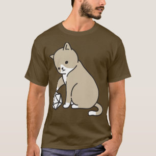 Polyhedral D20 Würfel und Katzen T-Shirt