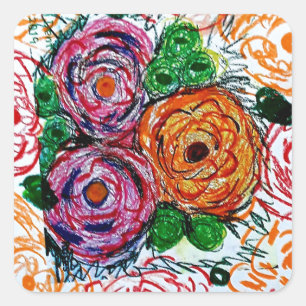 Polykroatisch Quadratischer Aufkleber