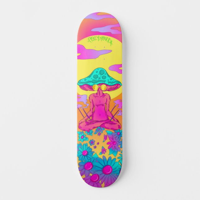 Polymorphe Hippie Champhroom Skateboard (Recto)