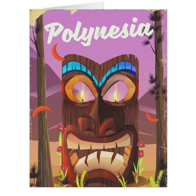 Polynesia Tiki maske (Vorderseite)