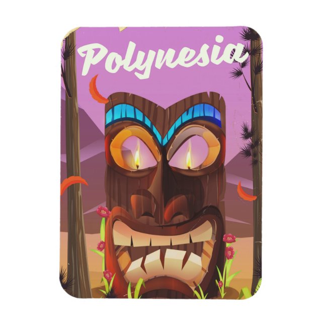 Polynesia Tiki maske Magnet (Vertikal)