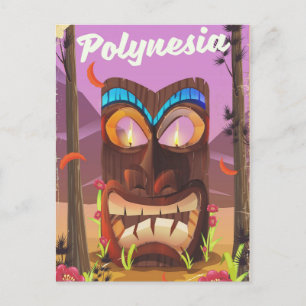 Polynesia Tiki maske Postkarte
