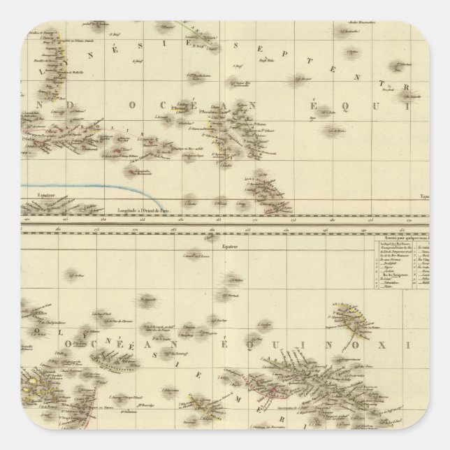 Polynesien 3 quadratischer aufkleber (Vorderseite)