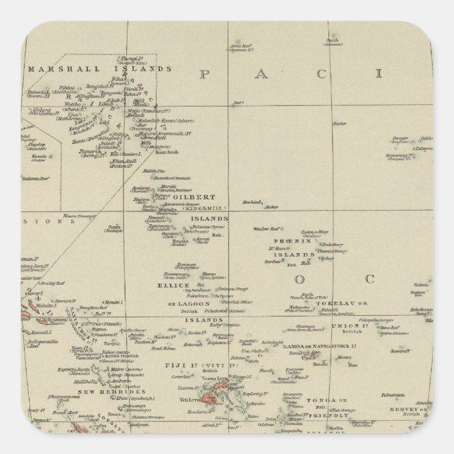 Polynesien 5 quadratischer aufkleber (Vorderseite)