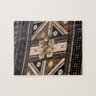 Polynesien, Königreich Tonga. Detail von Tapa