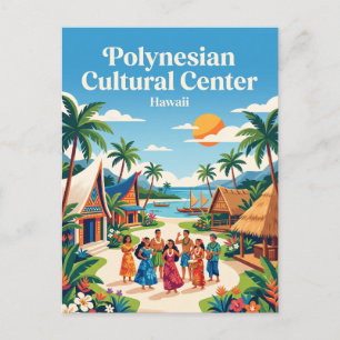Polynesien Kulturzentrum Hawaii Postkarte
